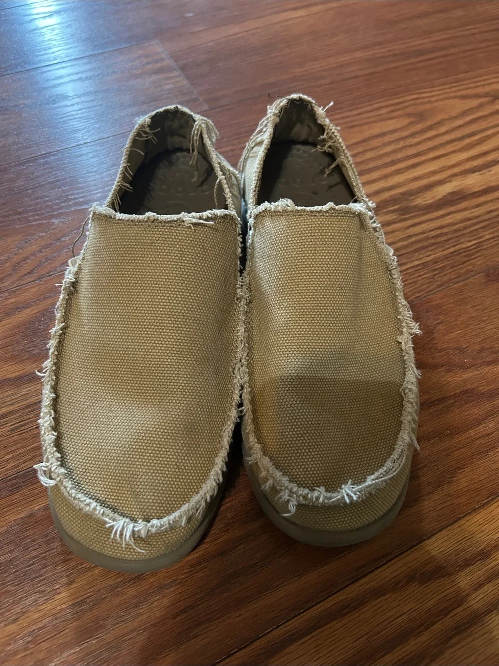 Crocs Men’s Santa Cruz Slip-on Loafer in Desert Sage / Stucco sz 8 Casual Canvas